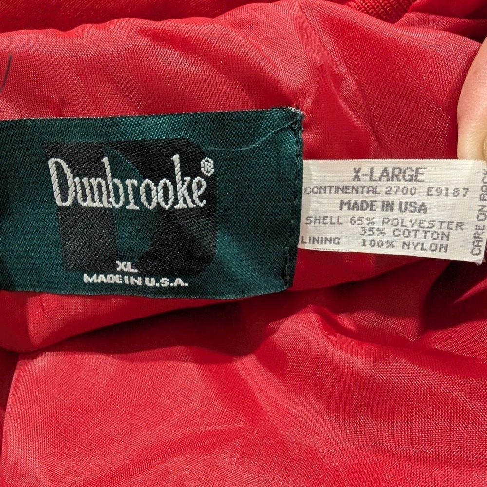 Dunbrooke‎ Mens Red Continental Bomber Jacket Roseburg Forest Products XL USA - Picture 3 of 10